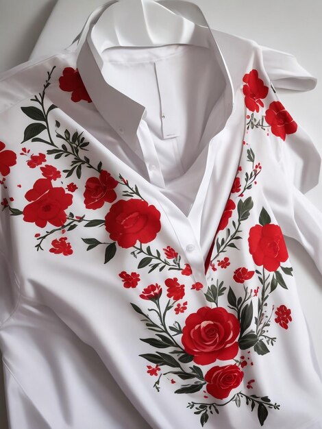 Foto padrão floral sem costura na blusa