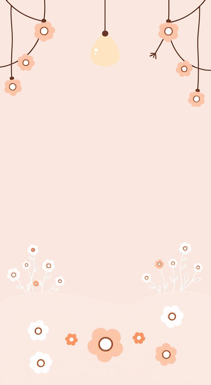 Foto padrão floral simples com uma lâmpada pendurada em um fundo rosa