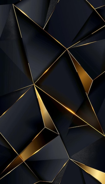 Padrão geométrico abstrato dourado e preto elegante e luxuoso para fundos elegantes e elegantes