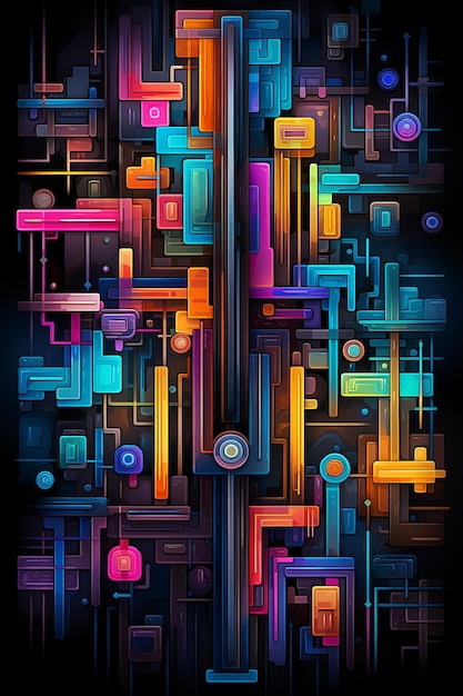 Foto padrão geométrico com um encantador jogo de cores