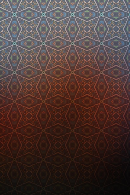 Foto padrão geométrico ornamentado e fundo multicolorido artisticamente abstrato