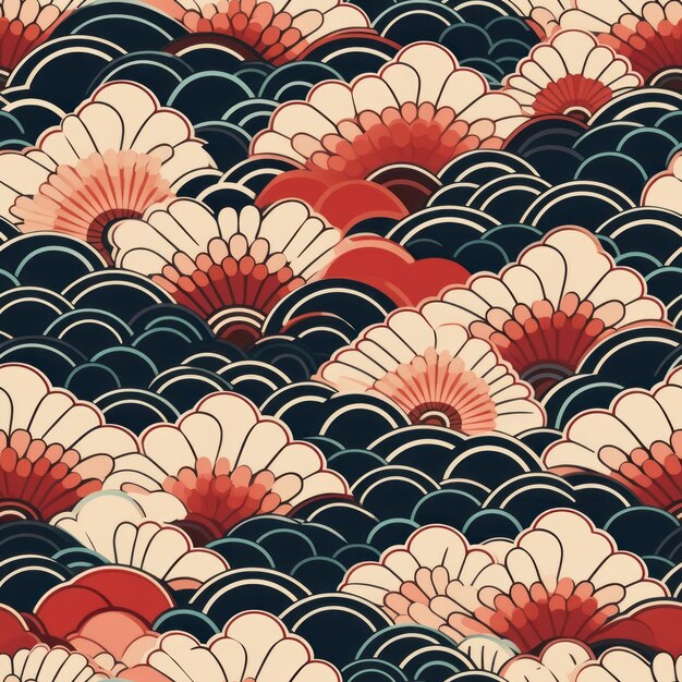 Foto padrão geométrico sem costura inspirado no japonês