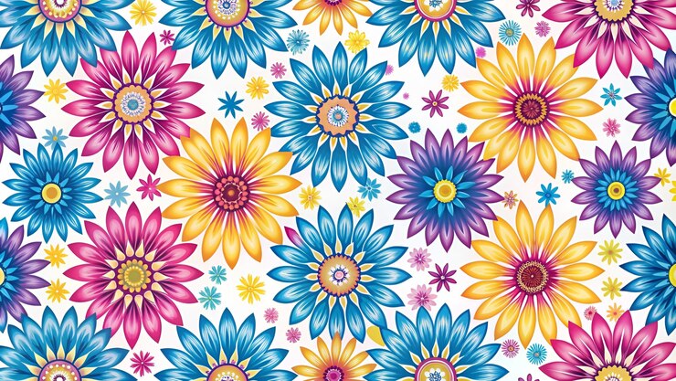 Foto padrão geométrico sem costura padrão floral sem costura patrão sem costura abstrato patrão multicolor vibrante