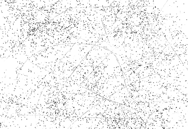 Padrão grunge preto e branco textura abstrata de partículas monocromáticas fundo de arranhões de rachaduras