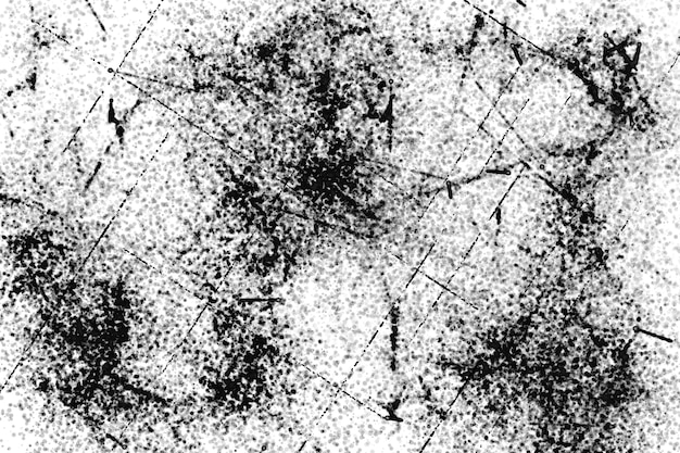 Padrão grunge preto e branco Textura abstrata de partículas monocromáticas Fundo de arranhões de rachaduras