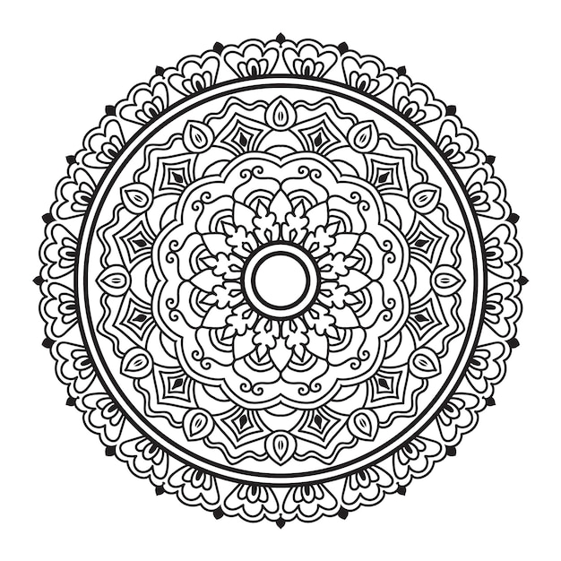 padrão mandala ornamento flor vetor desenho floral renda círculo ilustração decoração