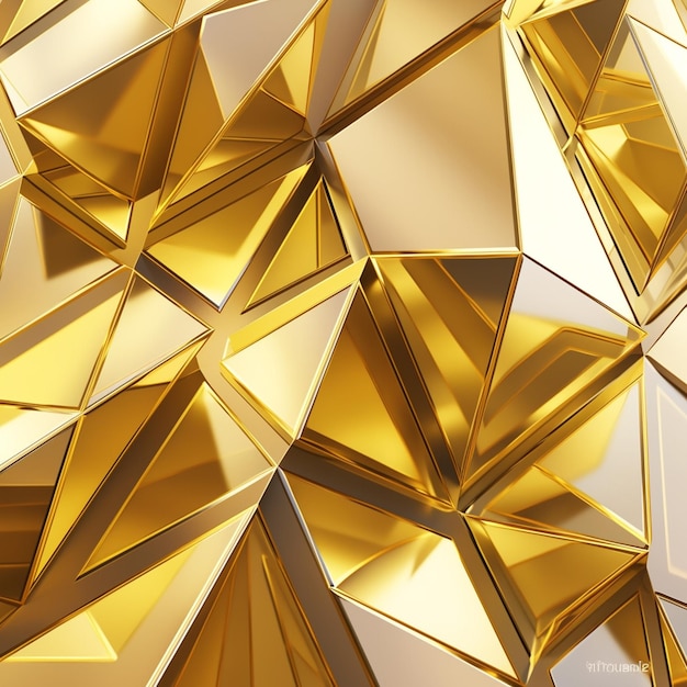 Foto padrão matemático de defeito de ouro 3d e visão de luxo ai generativa