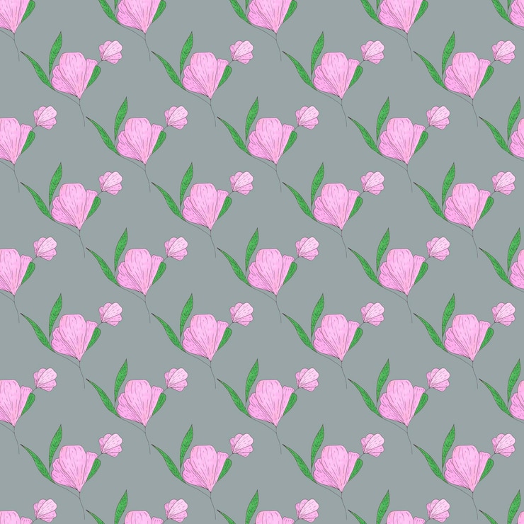 Foto padrão sem costura com ervas e flores fundo floral romântico design de tecido