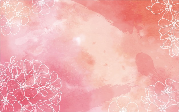 Padrão sem costura de fundo com elementos simples de design floral conjunto Ilustração vetorial