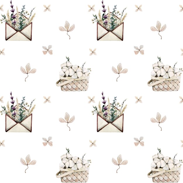 Padrão sem costura elegante com folhas de ramos de flores em fundo branco Textura vintage criativa para vestuário de papel de parede têxtil de embrulho de tecido