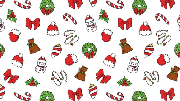 Padrão sem costura Elemento de Ano Novo de Natal Para Cartões de Saudação de Papel de Parede de fundo