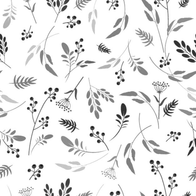 padrão sem costura flor floral flor folhas ilustração doodle natureza animal para papel de parede papel de presente de convite de casamento