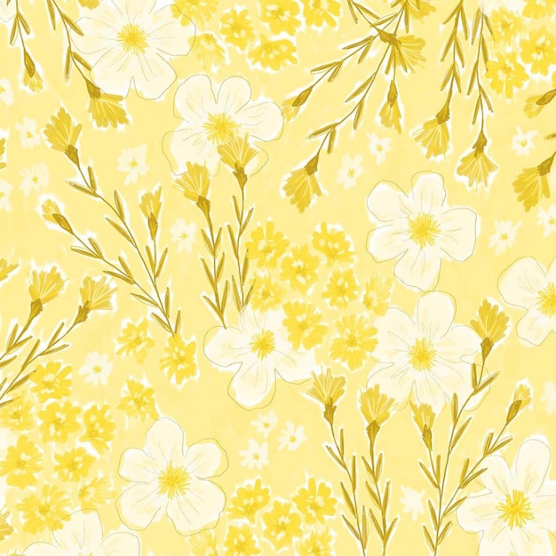 Foto padrão sem costura floral flores flores folhas ilustração