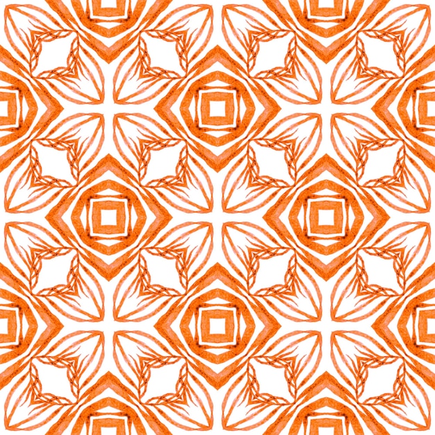 Padrão sem costura tropical laranja desenho verão boho chic desenhado à mão borda sem costura tropical têxteis prontos impressão fantástica trajes de banho tecido papel de parede embrulho