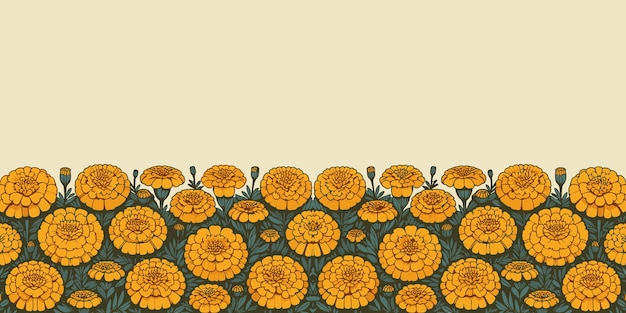 Padrão sem costuras com flores de margarida fundo de borda do jardim de verão Ilustração vetorial