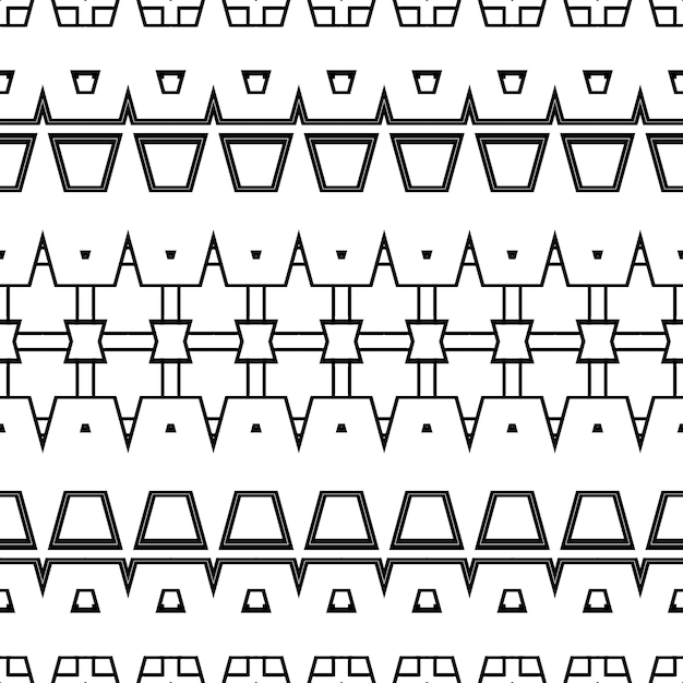 Foto padrão sem emenda com formas geométricas em um fundo branco.