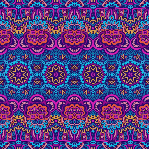 Foto padrão sem emenda étnico tribal geométrico colorido psicodélico padrão