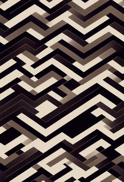 Padrão sem emenda ilusório de moiré em forma geométrica 3d ilustrado