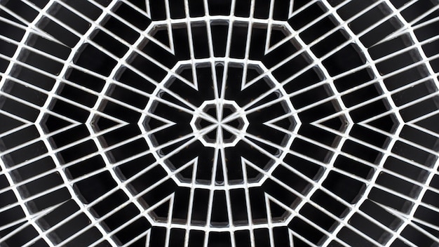 Foto padrão simétrico hipnótico abstrato colorido ornamental decorativo movimento caleidoscópio círculo geométrico e formas estelares