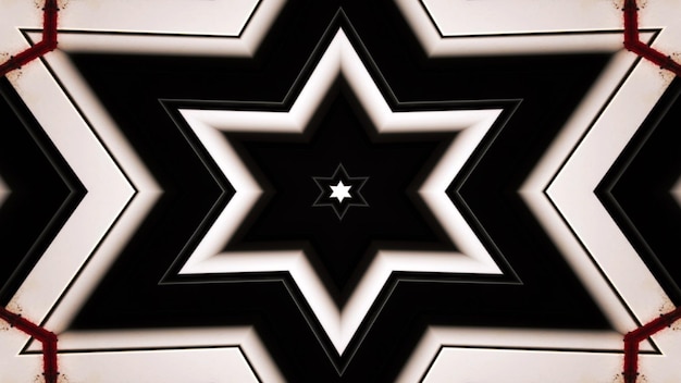 Padrão Simétrico Hipnótico Abstrato Colorido Ornamental Decorativo Movimento Caleidoscópio Círculo Geométrico e Formas Estelares