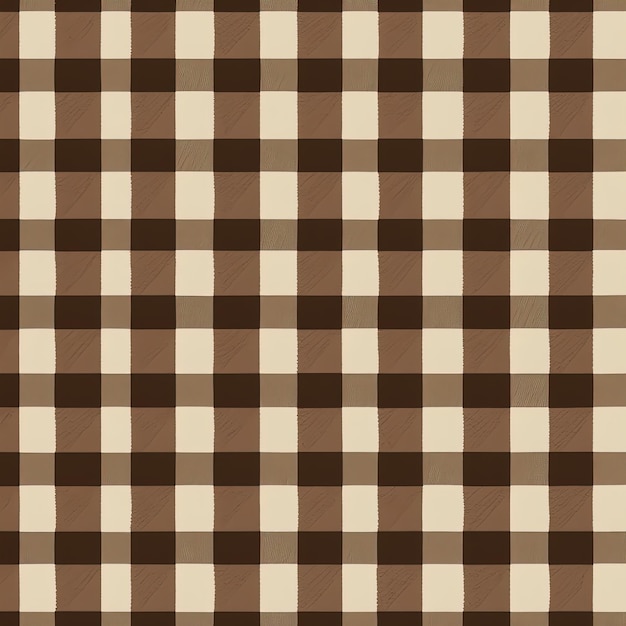 padrão tartan xadrez marrom com textura de tecido xadrezfundo de textura de tecido xadrez marrom sem costura