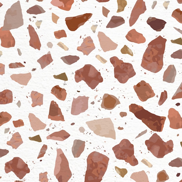 Padrão terrazzo png estético fundo transparente design marrom abstrato