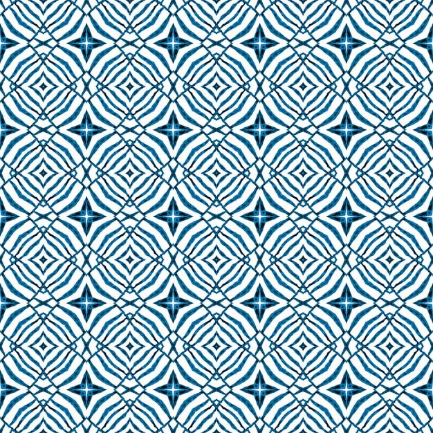 Padrão tropical sem costura boho encantador azul