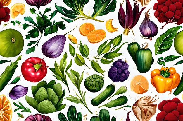 Padrão vegetal e ilustração de fundo de textura coleção perfeita de aquarela para tecido ou qualquer impressão de mídia