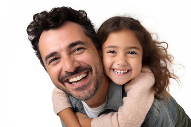 Padre alegre con su hija