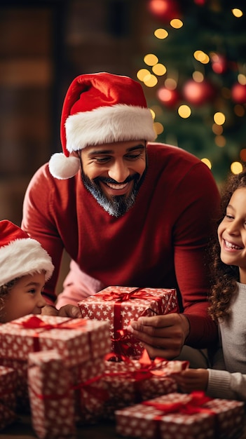 Padre e hija reciben regalos de Navidad generados por IA