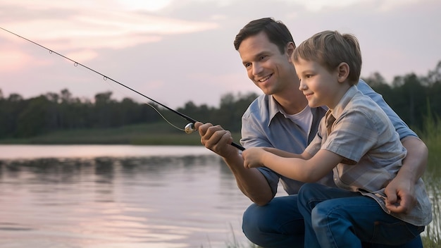 Padre e hijo pasando tiempo juntos