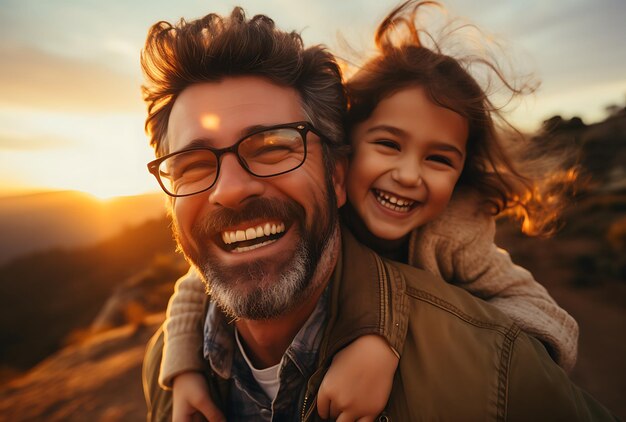 Un padre está jugando con su hijo.