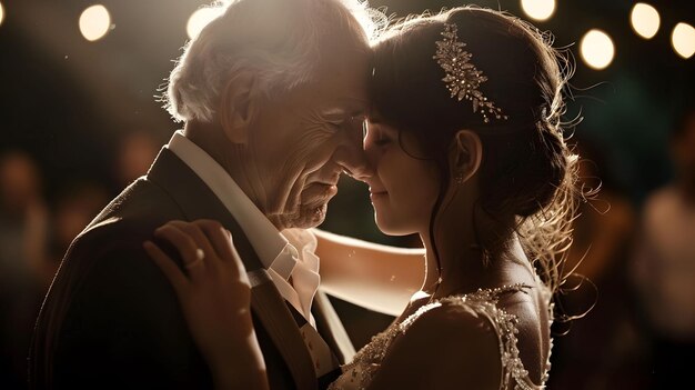 Padre y hija bailan recuerdos y melodías