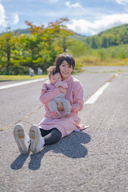 padre y larga carga en japón