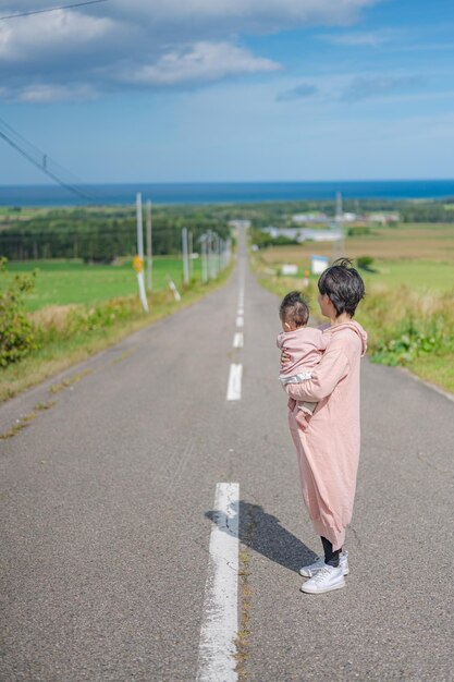 padre y larga carga en japón