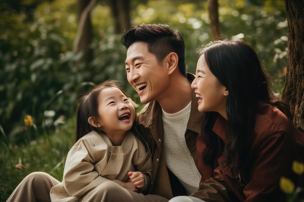 Padre y madre sosteniendo a su hija sonriendo imagen de celebración del Día del Padre