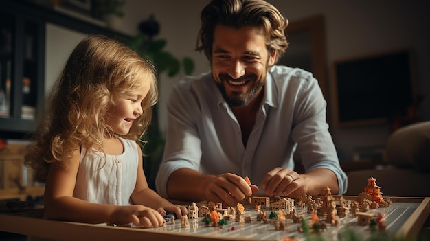 Padre pasar tiempo con su hija