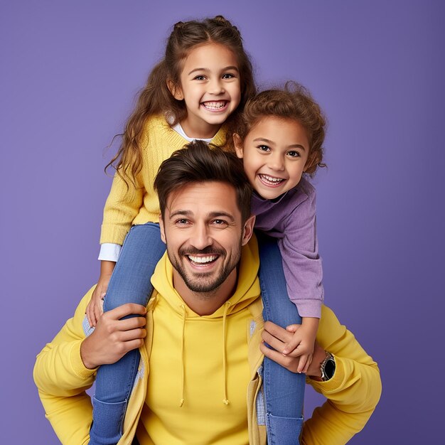 Foto padres geniales mamá papá con hijo niño hija