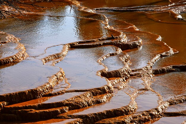 Padrões de sulfato de ferro nas águas do rio tinto