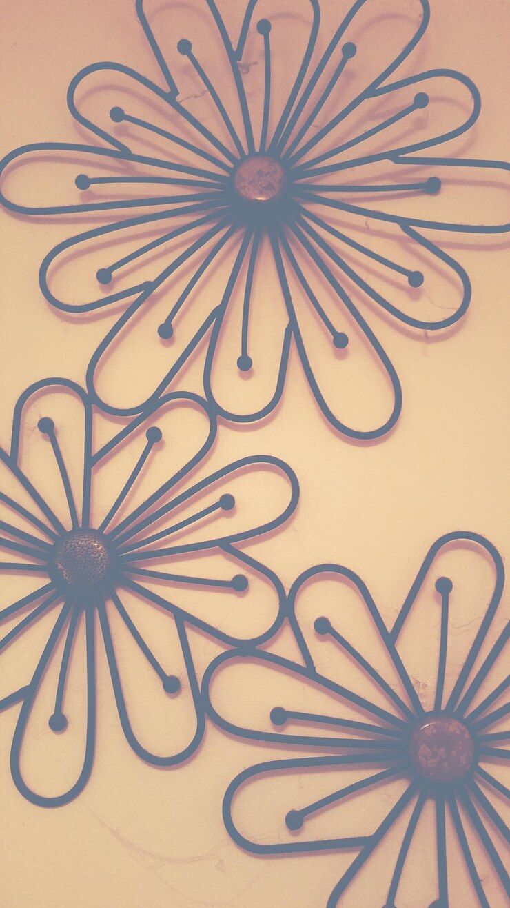 Foto padrões florais na parede