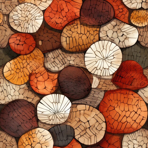 Padrões inspirados na textura da casca de árvore