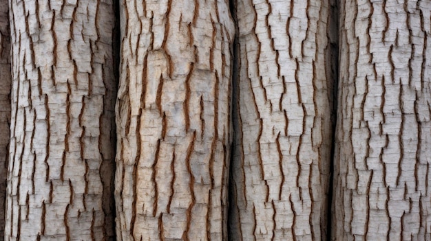 Padrões na natureza close-up de casca Criado com tecnologia de IA generativa