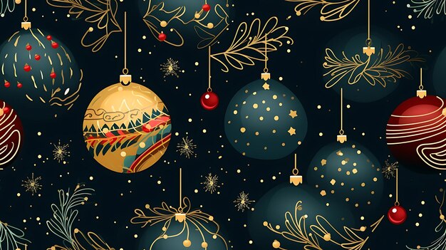 Foto padrões perfeitos de festas de natal em ilustrações vetoriais cativantes