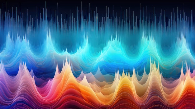 padrões sonoros de ondas vibrantes ilustração design de pulso ciência tecnologia de áudio vibração ondas vibrantes padrões sonoros