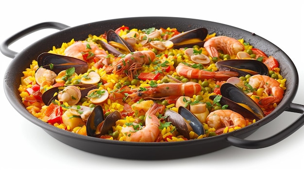 Foto paella com espaço para cópia