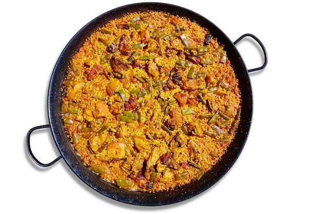 Paella da receita de arroz da Espanha