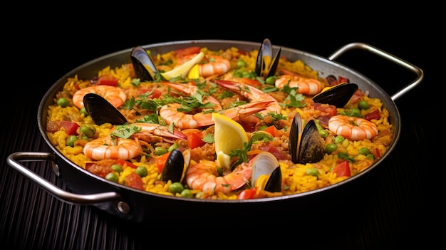 Foto paella, ein spanisches gericht