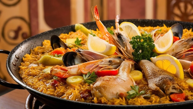 Foto paella espanhola