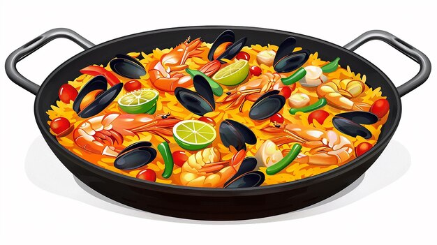 Foto paella exquisita delícia transparente