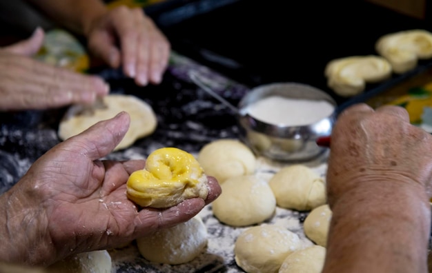 pães de massa caseiros